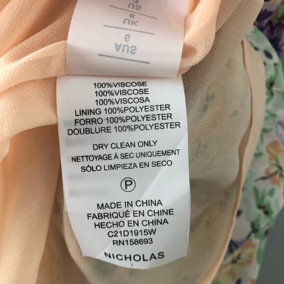 Nicholas Danielle Midi Dress in Whistledown Floral Print - Picture 9 of 10